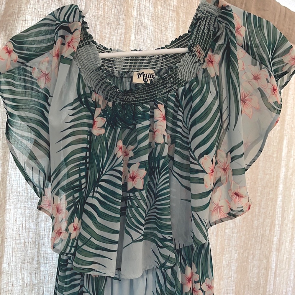 Show Me Your MuMu floral maxi dress. Worn as a bridesmaid dress.